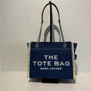 NWT Marc Jacobs The Denim chain Tote Bag medium size